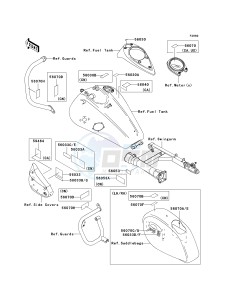 VN 1600 D [VULCAN 1600 NOMAD] (D6F-D8FA) D7FA drawing LABELS