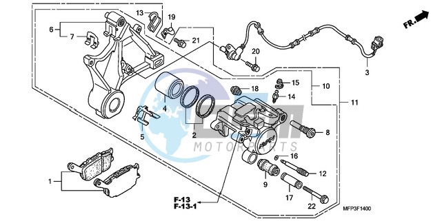 REAR BRAKE CALIPER