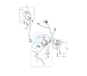 XJ6-S DIVERSION 600 drawing HANDLE SWITCH AND LEVER 36C1-C2-C4