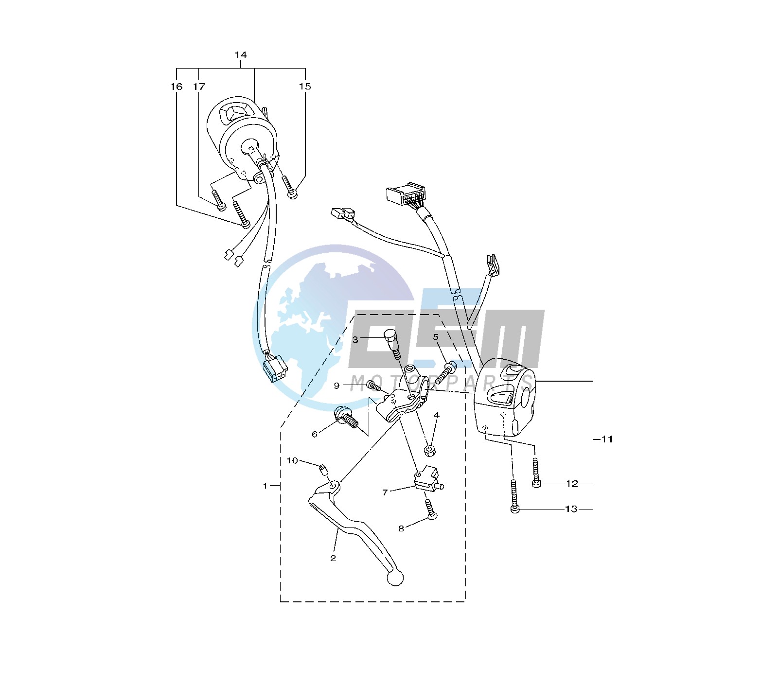 HANDLE SWITCH AND LEVER 36C1-C2-C4