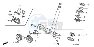 CB1300SA9 UK - (E / ABS BCT MKH MME TWO) drawing STEERING STEM