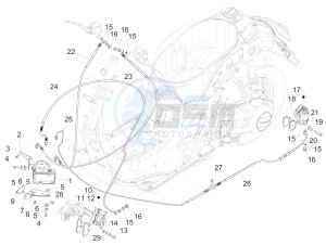 SUPER GTS 125 4T IE ABS-NOABS E3 (EMEA) drawing Brakes pipes - Calipers (ABS)