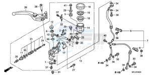 CBR1000RR9 France - (F / CMF MME REP) drawing FR. BRAKE MASTER CYLINDER (CBR1000RR)