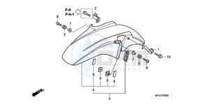 CBF1000TA UK - (E / ABS MKH) drawing FRONT FENDER