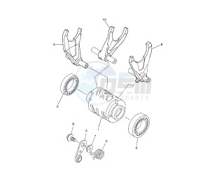 YZ F 450 drawing SHIFT CAM AND FORK