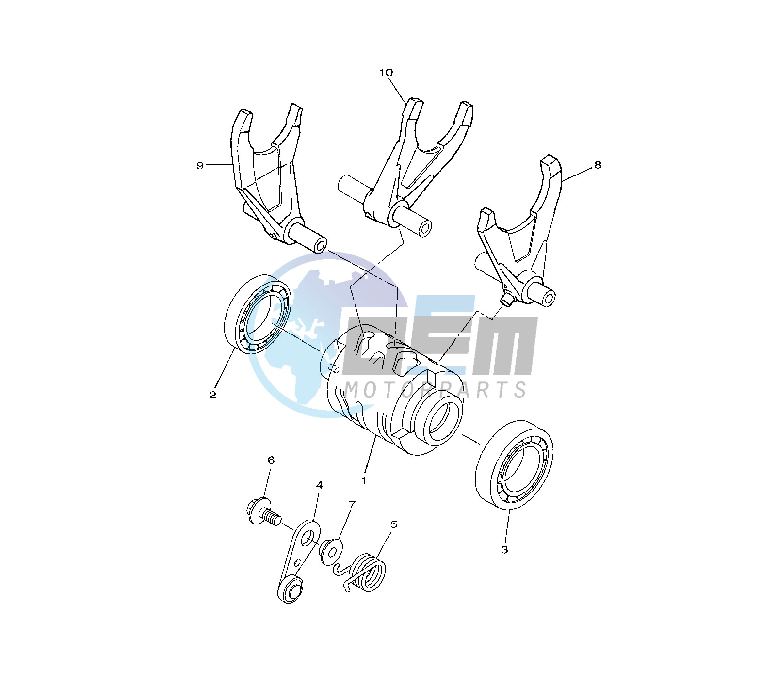 SHIFT CAM AND FORK