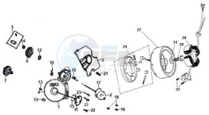 XS-125-K drawing CRANKCASE COVER / GASKET