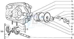 Runner VX 125 drawing Rocker levers support