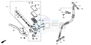 CB500S drawing FR. BRAKE MASTER CYLINDER (1)