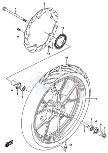 GSX-R125 drawing FRONT WHEEL