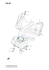 GSX-R600 (E3-E28) drawing FUEL TANK FRONT C0VER