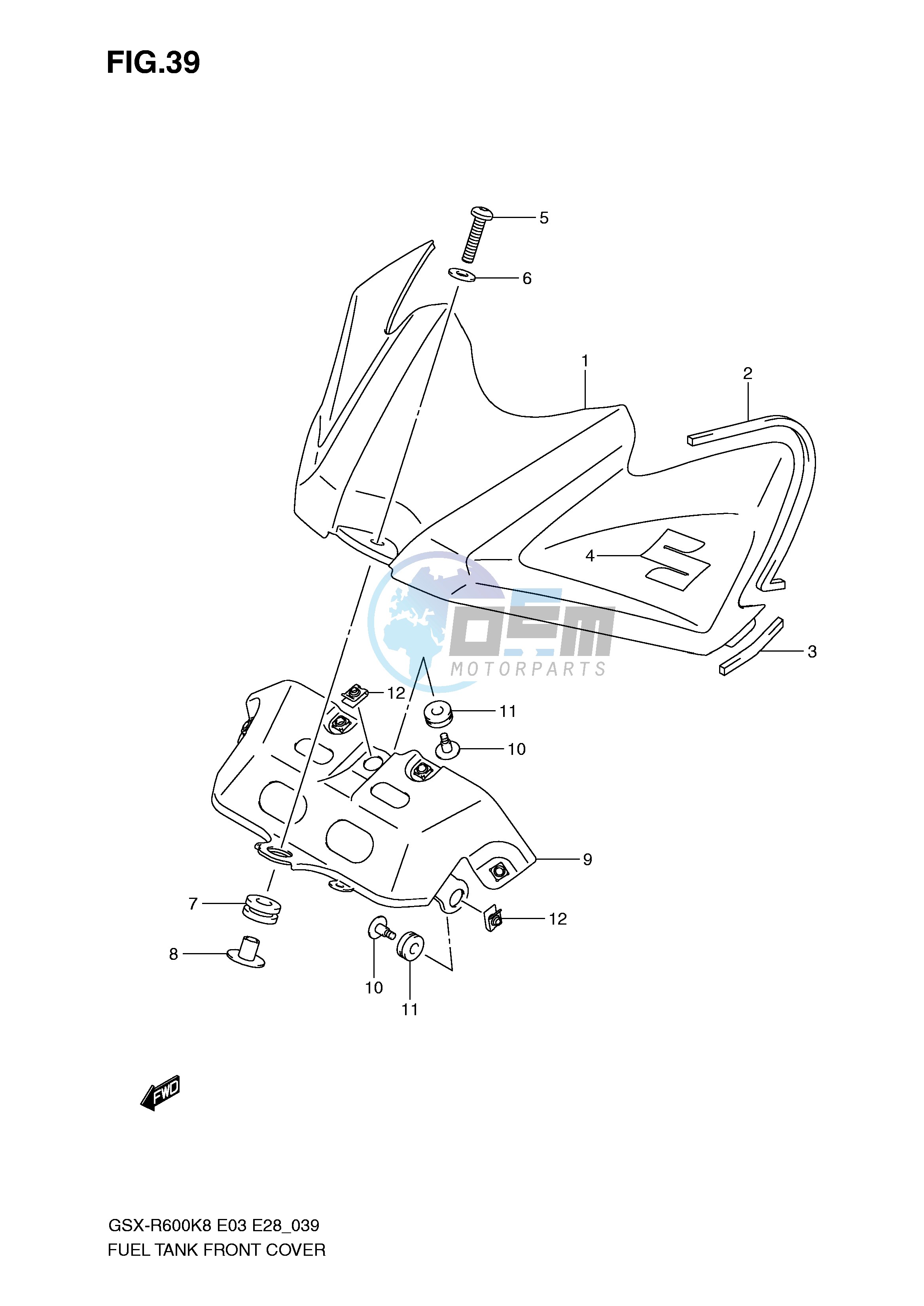 FUEL TANK FRONT C0VER