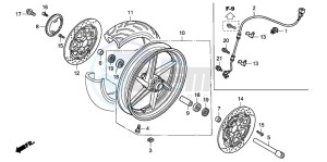 VFR800 drawing FRONT WHEEL