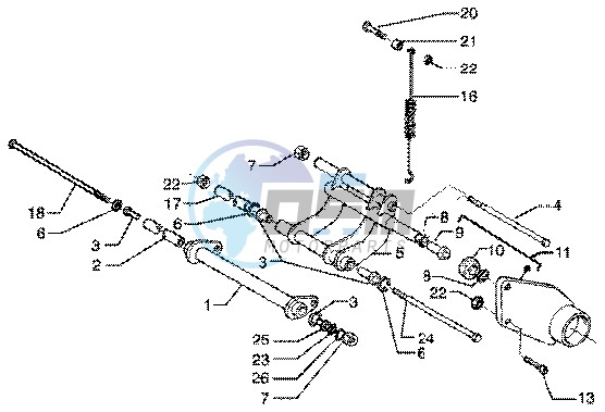 Swinging arm