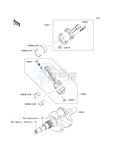 KVF 750 B [BRUTE FORCE 750 4X4 HARDWOODS GREEN] (B1) B1 drawing CRANKSHAFT