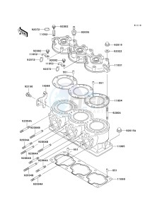 JT 1100 G[1100 STX D.I.] (G1 ) [1100 STX D.I.] drawing CYLINDER HEAD_CYLINDER