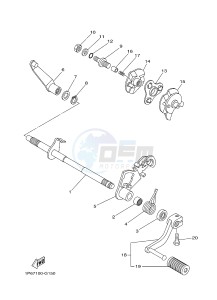 TT-R50E (2CJ3 2CJ4) drawing SHIFT SHAFT