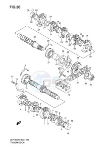 GSF1200 (E2) Bandit drawing TRANSMISSION