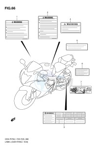 GSX-R750 (E3) drawing LABEL (GSX-R750L1 E33)