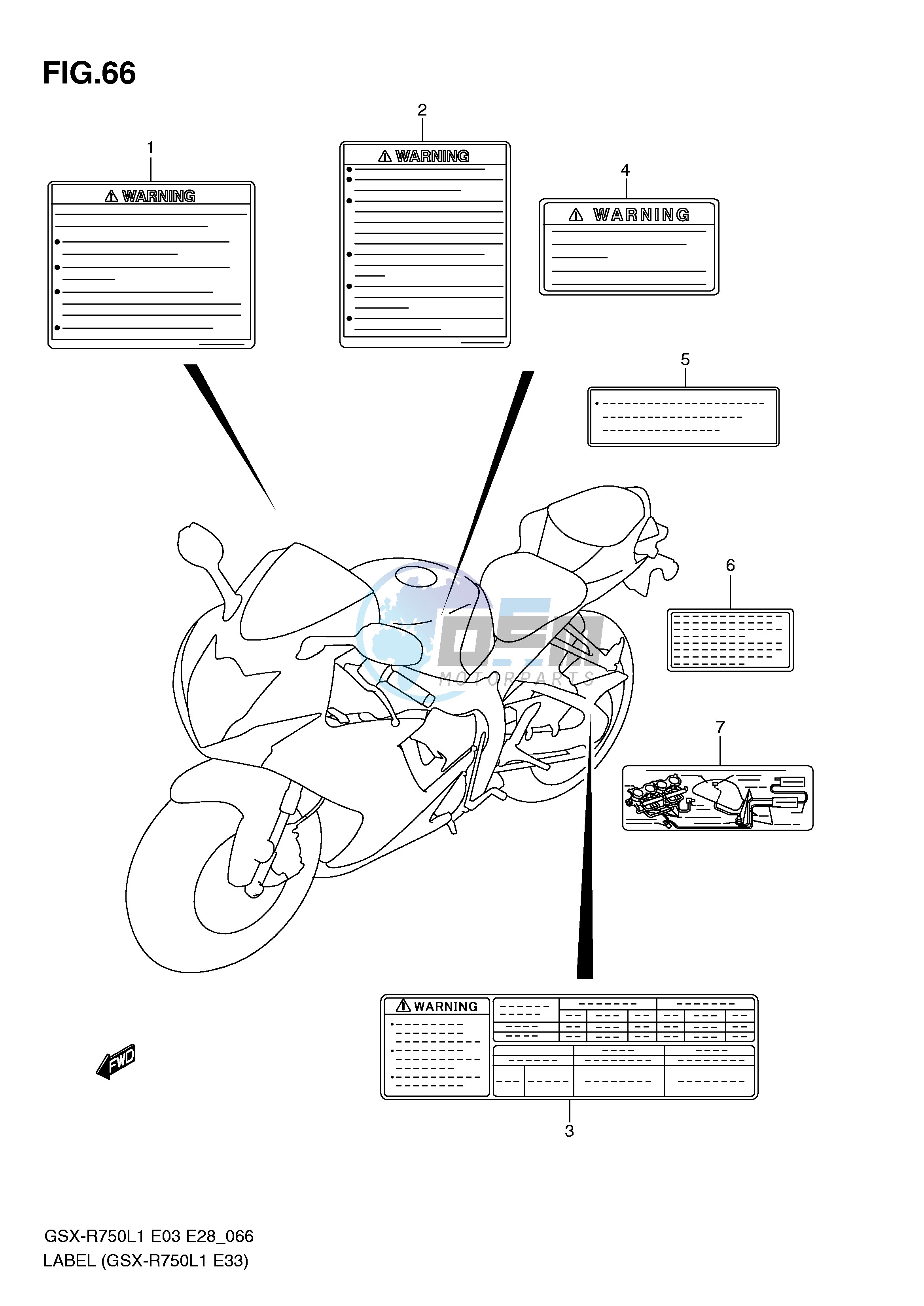 LABEL (GSX-R750L1 E33)