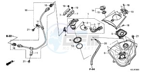 NSC110E Vision 110 - NSC110E UK - (E) drawing FUEL TANK