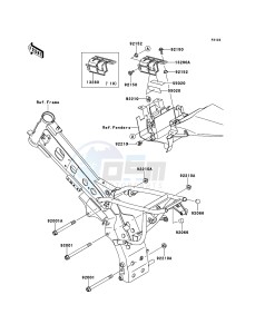 KLX110 KLX110CCF EU drawing Engine Mount