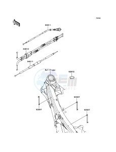 KLX450R KLX450A9F EU drawing Cables