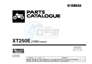 XT250 XT250E SEROW (1YB7) drawing .1-Front-Page