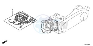 SH125RC drawing GASKET KIT A