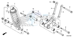 NC750XDG SH125AS UK - (E) drawing REAR CUSHION