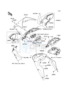 NINJA_ZX-10R_ABS ZX1000KDF FR XX (EU ME A(FRICA) drawing Cowling