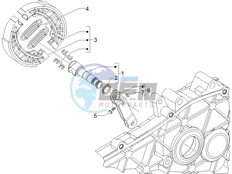 Rear brake - Brake jaw