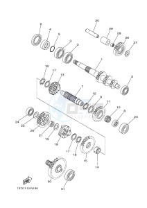 YXM700E YXM70VPHG VIKING EPS HUNTER (B427) drawing TRANSMISSION