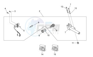 Scarabeo 50 2t e2 (eng. piaggio) drawing Lock hardware kit - Decals