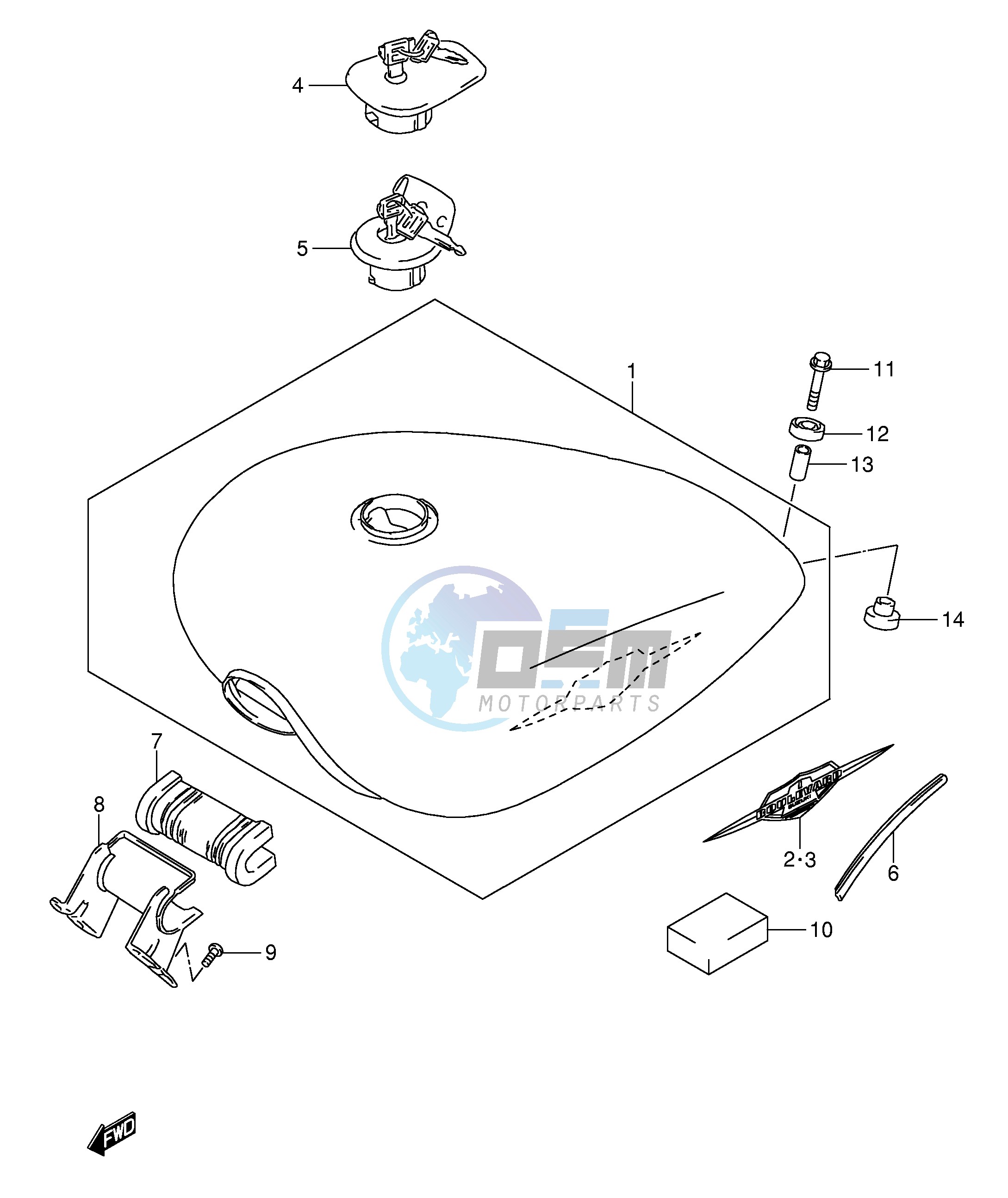 FUEL TANK (MODEL K5 K6 K7 K8)