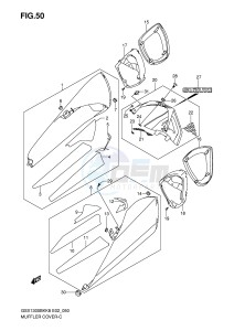 GSX1300BK (E2) drawing MUFFLER COVER (MODEL K8 K9)