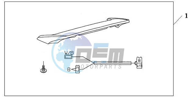 REAR SPOILER BLOODSTONE RED METALLIC