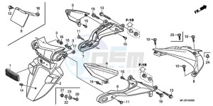 CBR600RR9 UK - (E / MME SPC 3E) drawing REAR FENDER