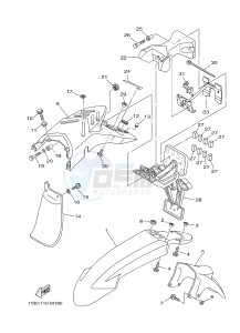 XT250 XT250E SEROW (1YB7) drawing FENDER