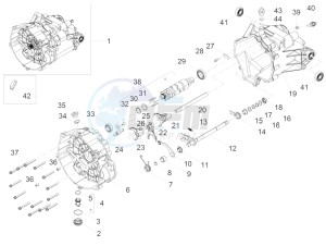 V7 III Racer 750 e4 (EMEA) drawing Gear box / Selector / Shift cam