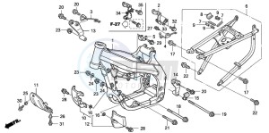 CRF450X drawing FRAME BODY