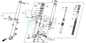 CBR1000F drawing FRONT FORK