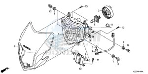 CRF250LF CRF250L E drawing HEADLIGHT