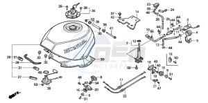 VFR750F drawing FUEL TANK (VFR750FL/FM/FN/FP)