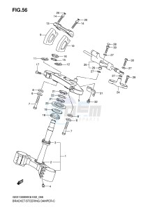 GSX1300BK (E2) drawing BRACKET STEERING DAMPER