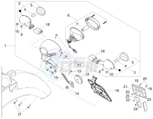 V7 III Racer 750 e4 (NAFTA) drawing Rear lights