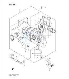 GSF650/S drawing AIR CLEANER