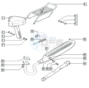 STANDARD_24-45kmh_Y-K2 50 Y-K2 drawing Seat-carrier-exhaust