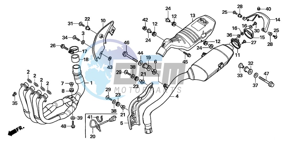 EXHAUST MUFFLER (CBR600RR5/6)