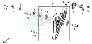 GTS 125I ABS-SNS EURO4 L7 drawing REAR FORK - REAR SUSPENSION